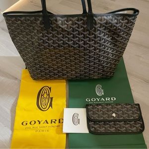 Goyard Saint Louis PM Tote Black Authentic